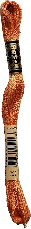 DMC 6-Strand Embroidery Cotton Bundle - Orange Spice Color Family -3 Skeins of Thread - 8.7yd Skeins