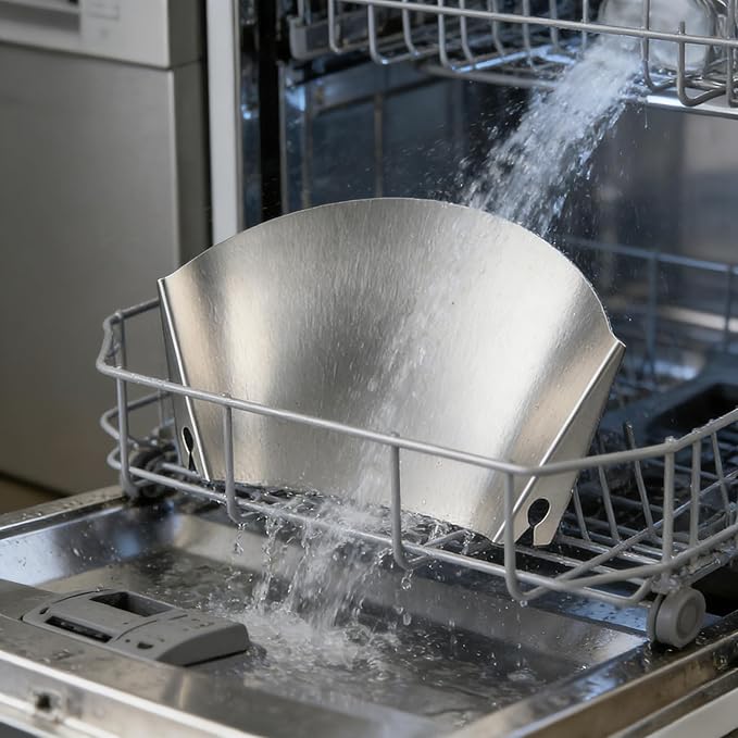 Stainless Steel Pouring Chute Compatible with KitchenAid Stand Mixer, Easy Pouring Guide for Flour & Liquids, Dishwasher Safe