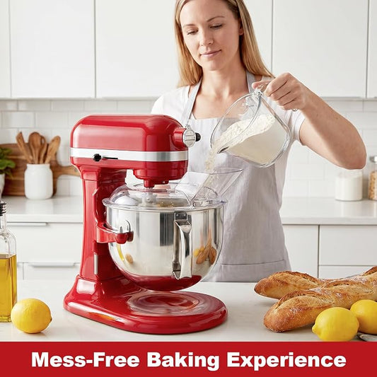 Pouring Shield for KitchenAid Mixer & Splash Guard Attachment - Fits all 5.5-8QT Bowl-Lift Stand Mixers Stainless Steel Bowls, Kitchen Aid Accessories and Attachments