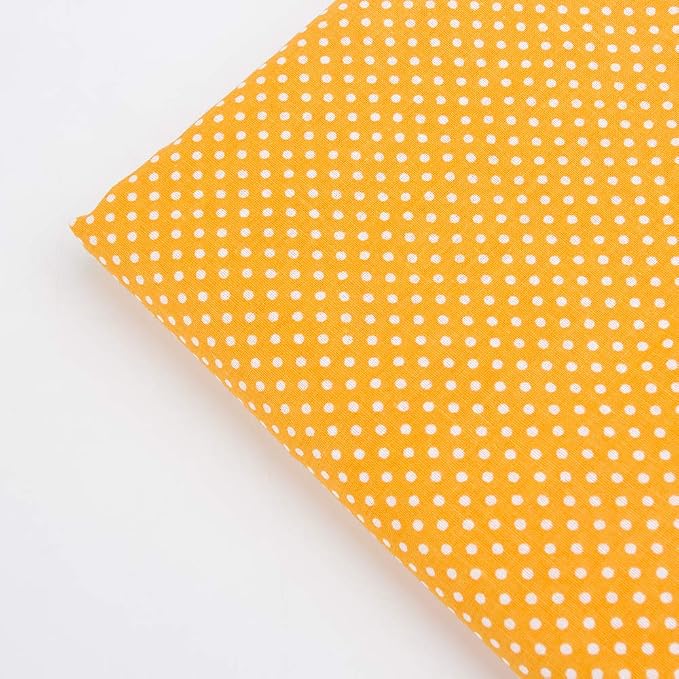 7 pcs 20" x 20" Cotton Fabric DIY Making Supplies Quilting Patchwork Fabric Fat Quarter Bundles DIY for Quilting Cotton Patchwork Cushions (Orange, 20" x 20")