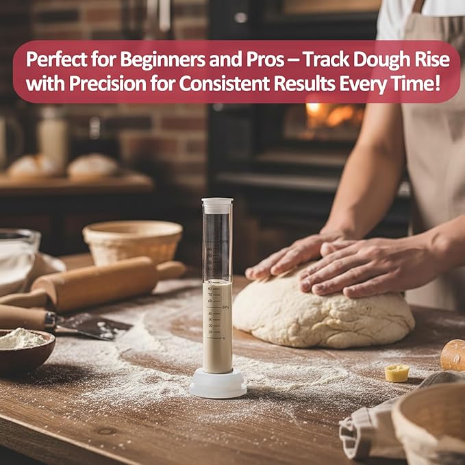 Sourdough Aliquot Jar Set, Glass Fermentation Tracker Tube with 0–150% Scale, Precision Sourdough Starter Kit for Dough Rise, Bread Proofing, Home Baking Supplies (1 Pack)