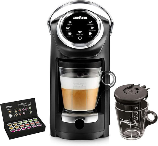 Lavazza Expert Coffee Bundle Classy Plus All-In-One Machine + 1 Welcome Kit Pack of 36 Mixed Capsules + 1 Extra Vessel