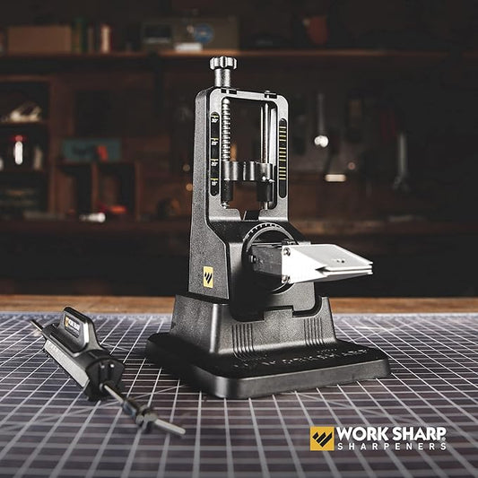 Work Sharp Precision Adjust Knife Sharpener Kit - Fixed Angle Sharpening System for Kitchen & Pocket Knives - Professional Guided Knife Sharpening Tool