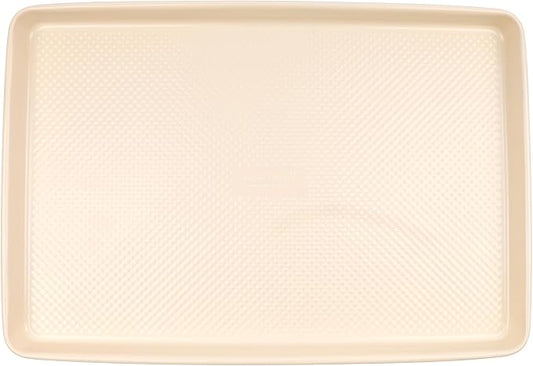David Burke 17x11 Cookie Sheet with Chrome Cooling Rack – Carbon Steel, PFTE & PFOA Free, Oven Safe, Non-Toxic, Perfect for Baking and Roasting – Cream