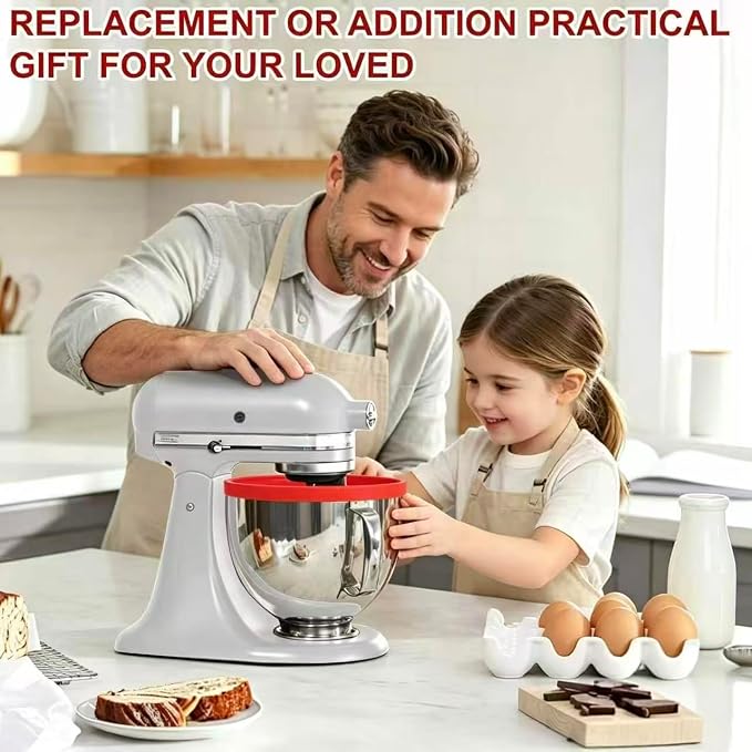 Silicone Bowl Liners Compatible with KitchenAid 4.5 & 5 Qt Tilt-Head Stand Mixer, 3 Pack Bowl Inserts with Lids, Food-Grade BPA-Free Nonstick Reusable Mixer Bowl Liners