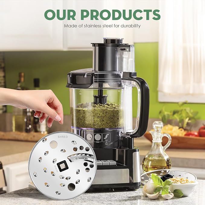 Showingo Food Processor Slice Shred Disc Blade Replacement for Hamilton Beach 70730, 70740, 70670, 70760 - Stainless Steel Disc for Slicing and Shredding