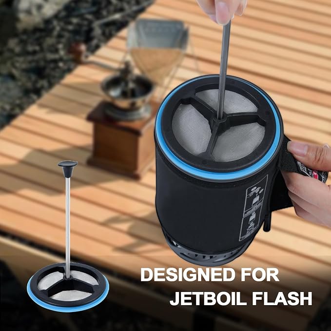 2-Pack Silicone French Press Coffee Makers compatible with Jetboil Flash Camping Stoves, french press coffee maker for Jetboil Flash Camping Stoves,Regular Size (2)