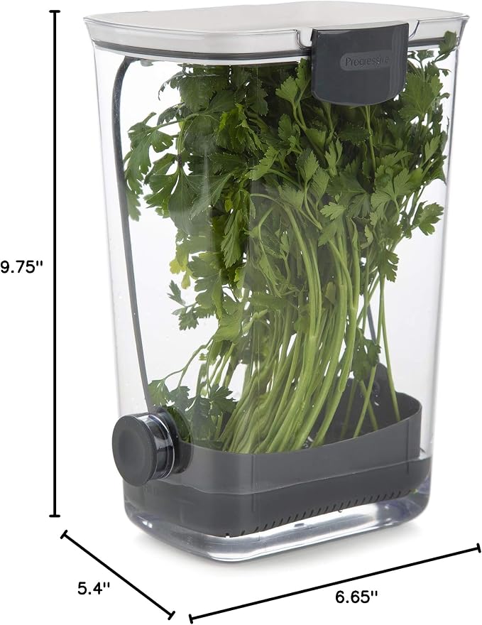 ProKeeper Herb Keeper – 1-Piece, White, with Removable Silicone Drain Plug, BPA-Free Plastic