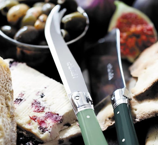 Andre Verdier Laguiole Debutant Cheese Knife Set 3 pce, Stainless Steel/Ivory, AV-3PC-CHEESE-IF, Made in France