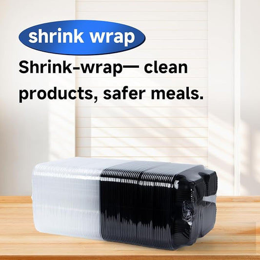To Go Containers 40 Pack 34oz - Shrink-Wrapped Ready to Use | 4-Compartment Leak-Resistant No Pre-Wash | BPA Free Shatterproof Flexible PP | Microwave Safe, Catering & Leftover Storage