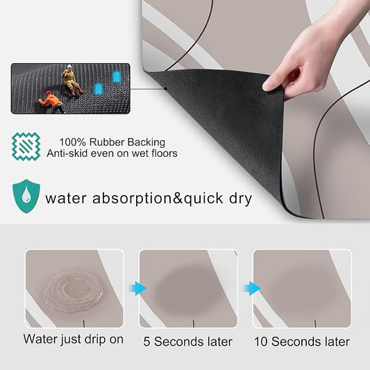 Golener Bar Counter Protector Absorbent Coffee Maker Spill Rug, Heat Resistant Tamping Mat Protects Against Spills, Water Proof Kitchen Decor, Use as Cup Mat