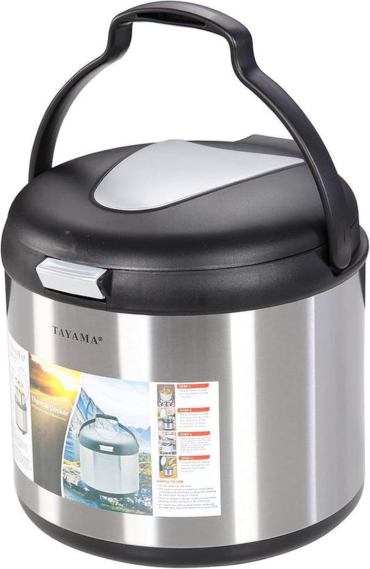 Tayama Stainless Steel Thermal Cooker,Black,7 Qt.,TXM-70CFZR