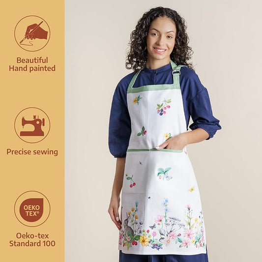 Maison d' Hermine 100% Cotton Apron for women with Pocket Kitchen Chef Apron for Men Cooking Spring Summer