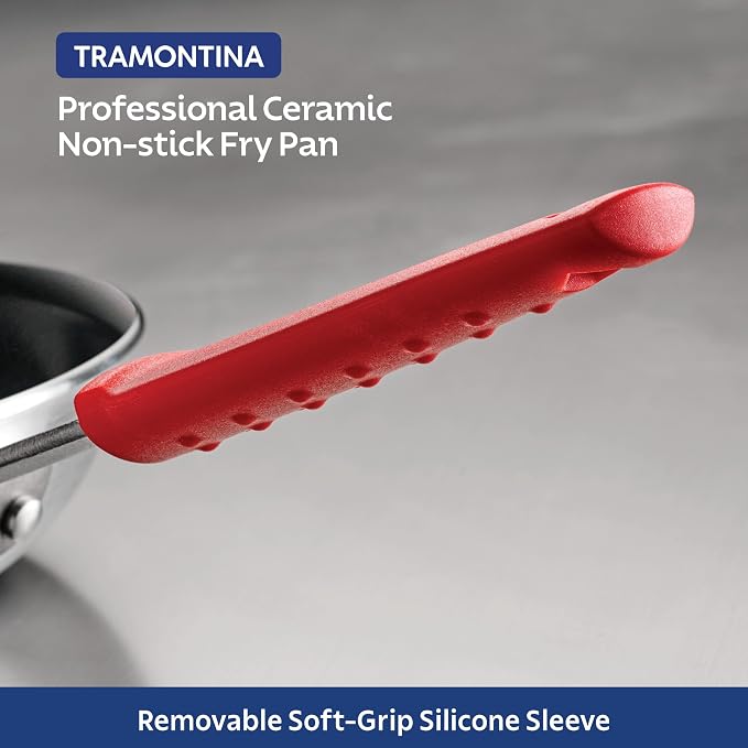 Tramontina Professional 14-Inch Ceramic Non Stick Extra Large Frying Pan, Heavy-Gauge Aluminum Skillet with Ceramic Nonstick Coating, Dishwasher and Oven Safe, Black