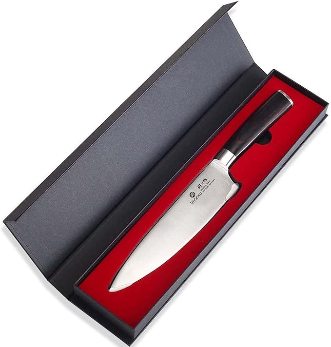 imarku Japanese Chef Knife - Sharp Kitchen Knife 8 Inch Chef's Knives HC Steel Paring Knife, Unique Gifts for Men and Women, Gifts for Mom or Dad, Kitchen Gadgets with Gift Box, Fathers Gifts