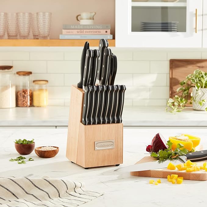 Cuisinart C77TR-16P Triple Rivet Collection 16-Piece Cutlery Block Set, Stainless Steel