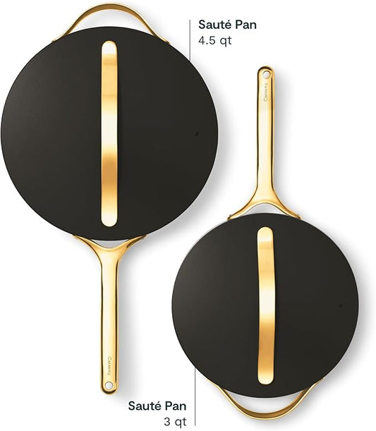 Caraway 10in (3qt) Saute Pan + 12in (4.5qt) Saute Pan Duo Black