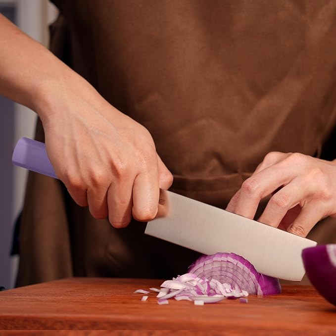 6 Inch Nakiri Knife, Hand Forged AR-RPM9 Steel Blade & Ergonomic Handle, All Purpose Kitchen Cleaver Knife for Meat Vegetable Fruits, Gift for Home Chefs