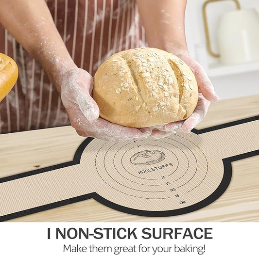 Silicone Bread Sling for Dutch Oven, 2 PCS Non-Stick & Easy to Clean Reusable Silicone Bread Baking Mat with Long Handles, Easy Transfer Sourdough