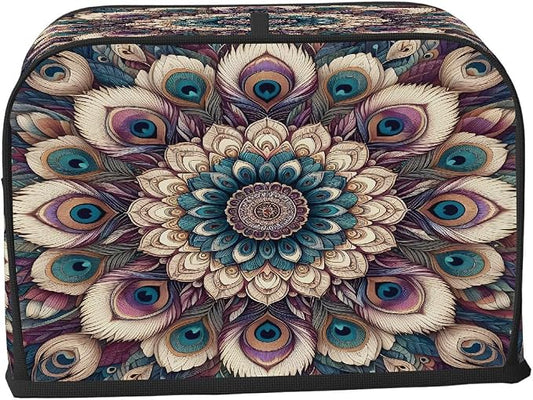 4 Slice Abstract Ethnic Mandala Toaster Cover Waterproof Dust Fingerprint Bread Machine Cover Washable Kitchen Appliance Protector For Home Kitchen Bakeware Table Decor Women Gifts