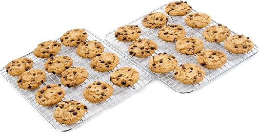 Goson Kitchen Stainless Steel Heavy Duty Metal Wire Cooling, Cooking, Baking Rack For Baking Sheet, Oven Safe up to 575F, Dishwasher Safe Rust Free | 8"x10"; SET OF 2