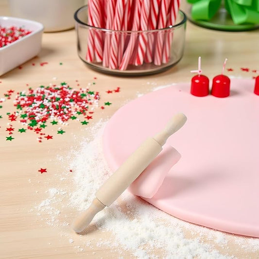 3pcs Wooden Mini Rolling Pin Baking Small Dough Rolling Pins for Fondant Pastry Pizza Crafting and Imaginative Play for Christmas Presents Mini Rolling Pin Rolling Pins Kitchen and Dining(6 Inch)