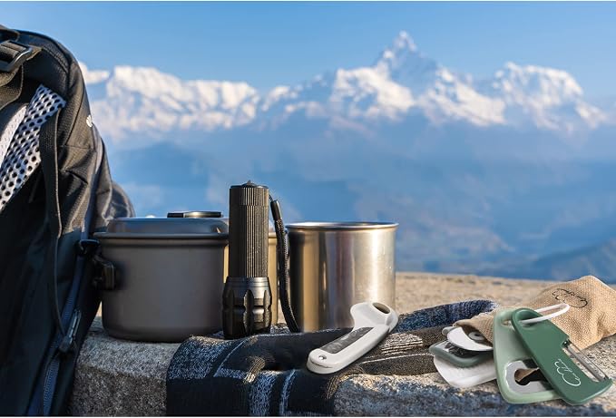 Kitchen Gadgets 6 Piece Set - Space Saving Cooking Tools Utensils for Small Kitchen, Stainless Steel Accessories for RV inside Camper Outdoor Gadgets Gifts Essentials Dishwasher Safe(Green)