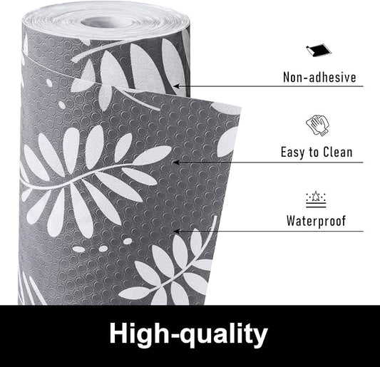 Cooyes Shelf and Drawer Liners for Kitchen Cabinets, Non Adhesive Cabinet Liner, EVA Waterproof Durable Non-Slip Drawer Mats for Shelves, Refrigerator, Storage, Desks๏ผ11.8" W x 118" L๏ผ