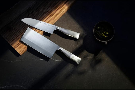 WMF Grand Gourmet Set of 2 Forged Chef Santoku Knives and Axe, Made in Germany