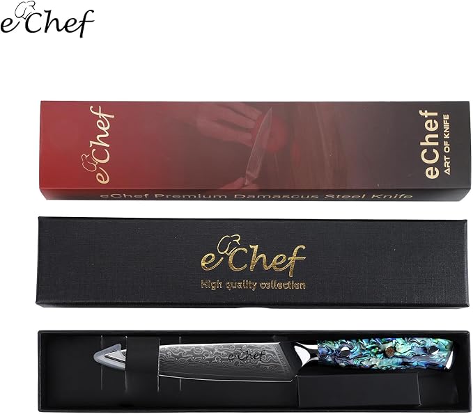 5-Inch Multifunctional Knife, 67-Layer Damascus VG-10 Steel, Abalone Handle, Sharp Knife for Fruits & Vegetables, Gift Box(5-inch utility knife)