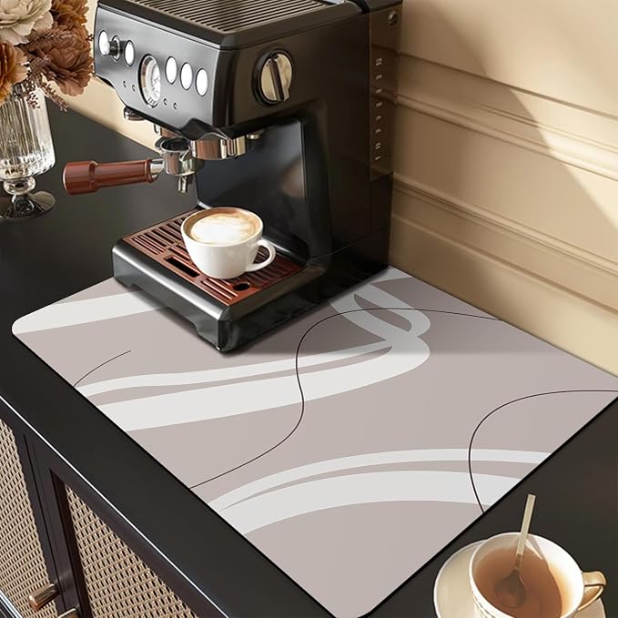 Golener Thick Mat for Coffee Maker,Water Collection Coffee Mat,No-Slip Mats for Small Appliances - Coffee Makers, Blenders, Stand Mixers,Juice Machine,etc, 23"x15"