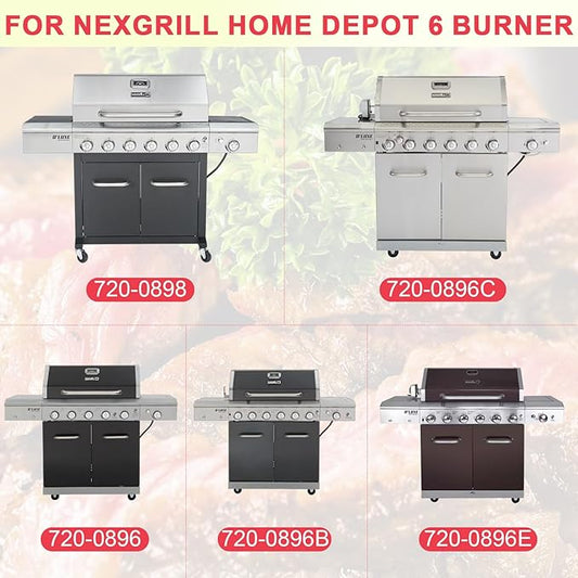 Full-Size Griddle Inserts for Nexgrill Home Depot 6 Burner 720-0896B 720-0896 720-0896C 720-0896E 720-0896CP Gas Grill Replacement Parts, Flat Top Griddle for Nexgrill 730-0898A 730-0898, Carbon Steel