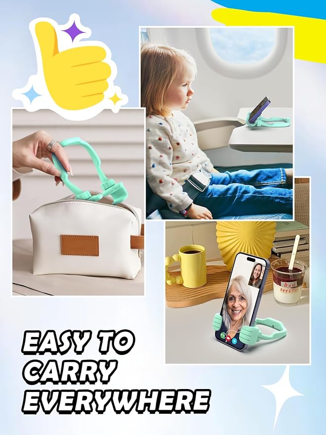 Gifts for Fathers Day Boys Girls Teens Kids: Thumbs Up Lazy Phone Stand Holder for Desk Funny Gadgets Teenage Tween Man Woman Dad Mother Mom Husband Wife Adults Stocking Stuffers Who Have Everything