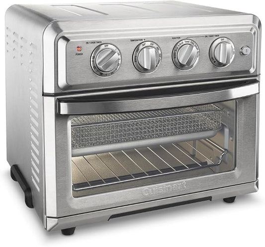 Cuisinart TOA-60 Convection AirFryer Toaster Oven, Premium 1800-Watt Oven with 7-in-1 Functions and Wide Temperature Range, Large Capacity AirFryer with 60-Minute Timer/Auto-Shutoff, Stainless Steel