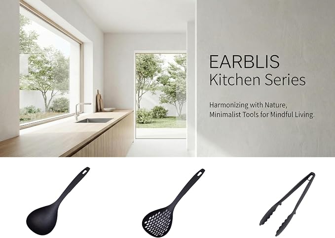 Nylon Slotted Spoon – 12.2" Lightweight, BPA-Free, Heat-Resistant, Non-Scratch Kitchen Utensil – Made in Japan