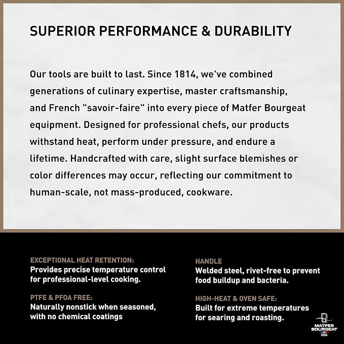 Matfer Bourgeat Black Carbon Steel Crêpe Pan, 7 5/8"