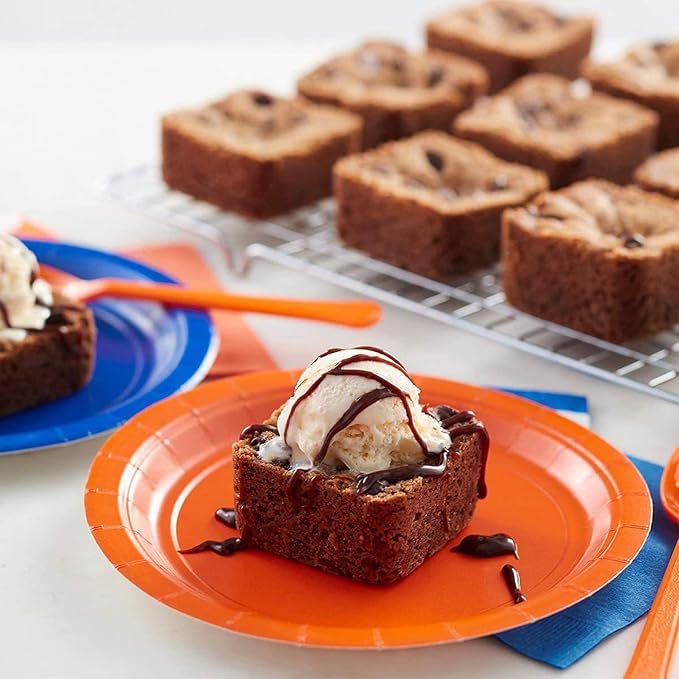 Tosnail 2 Pack 12 Cavity Mini Cheesecake Pan with Removable Bottom, All Edges Brownie Pans, Square Cupcake Muffin Pan, Small Bread Loaf Mold - Square