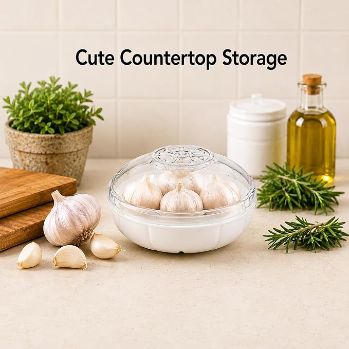 Garlic Keeper Garlic Saver Garlic Storage Containers Reusable Garlic Holder Organizer