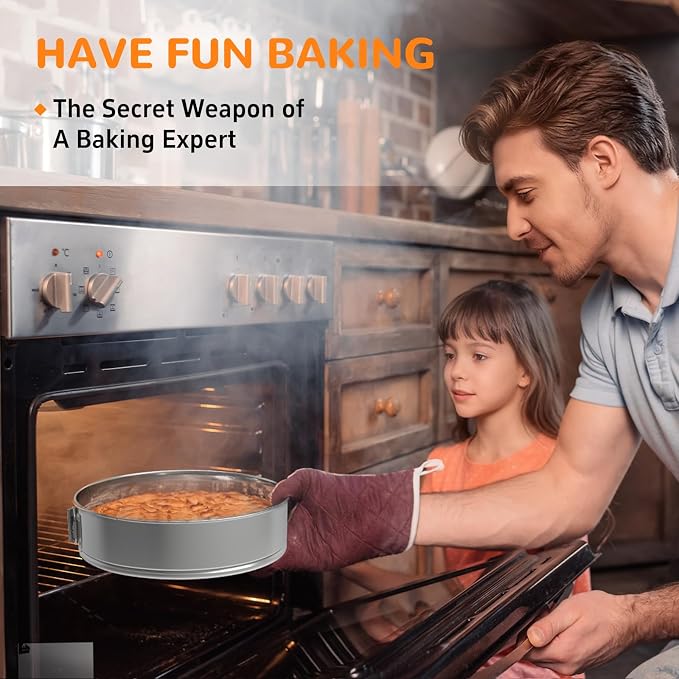ZeroPone 7 Inch 304 Stainless Steel Springform Pan with Removable Bottom, Nonstick Round Spring Form Cheesecake Pan with 30 Pcs Parchment Paper Liners