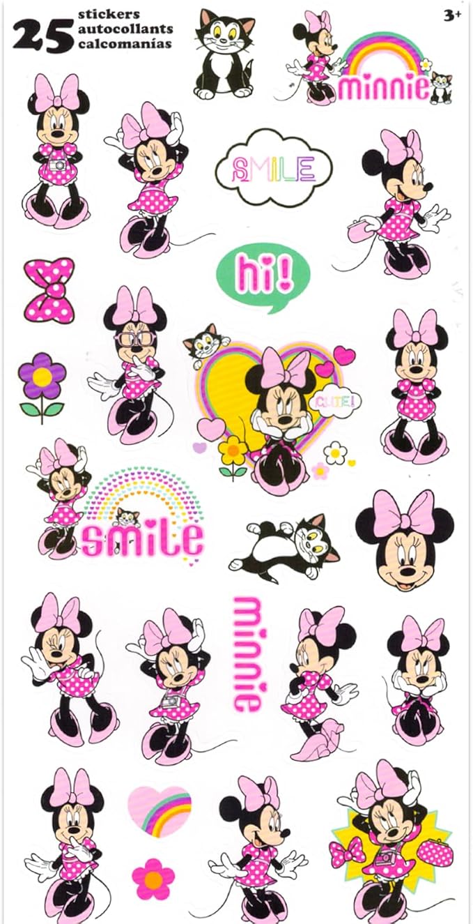 Disney Kitchen Accessories Bundle - Mickey and Minnie Salt and Pepper Shakers Plus Stickers