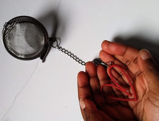 Loose Tea Infuser with Red Heart Charm