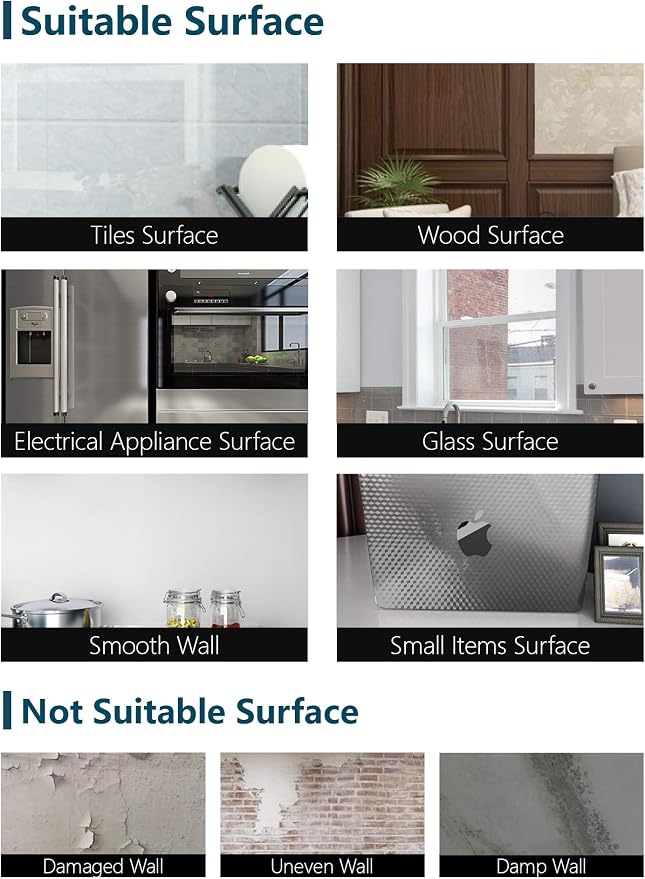 VEELIKE 15.74x354.33 inches Stainless Steel Contact Paper Removable Wallpaper Peel and Stick Oil-Proof Rust Resistant Self Adhesive Film for Refrigerators Washing Machines Dishwashers Microwave Oven