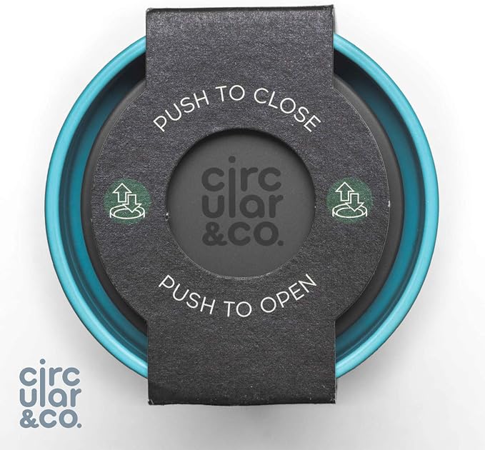 Circular and Co Leakproof Reusable Coffee Cup 8oz/227ml - The World's First Travel Mug Made from Recycled Coffee Cups, Sustainable & Insulated. (Black & Giggle Pink)