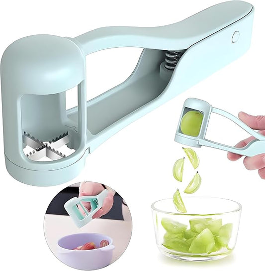 Grape cutter Fruit and Vegetable Corer Pepper Seed Apple Remover Bell Pepper Tomato Corer Tool Stainless Steel Kitchen Gadget (Grape cutter+ Apple + Pepper corer)