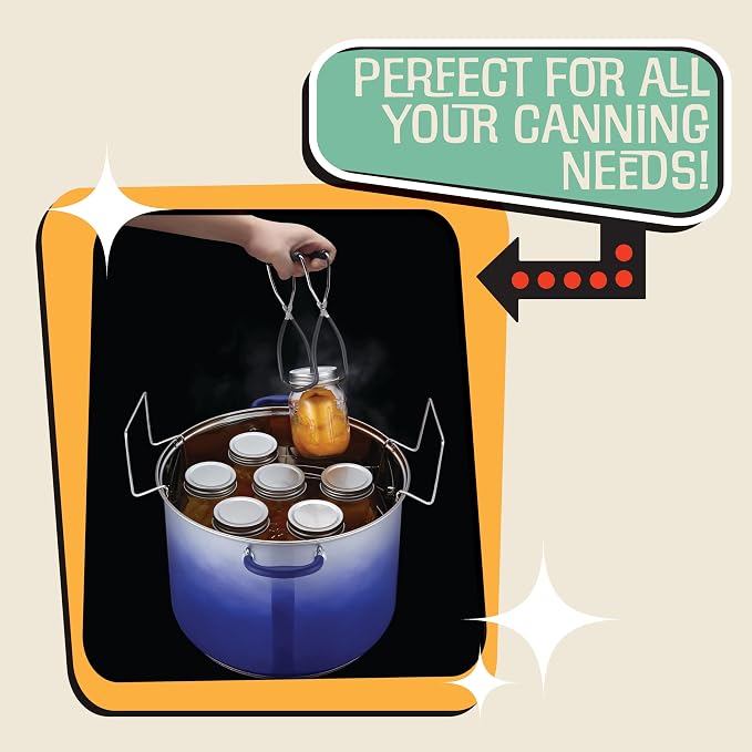 CONCORD 20 Quart Stainless Steel Canning Pot Set. Includes Canning Rack, Tongs, Jar Lifter, Funnel, Wrench, Lid Lifter, Mixer/Measurer (Induction Compatible)
