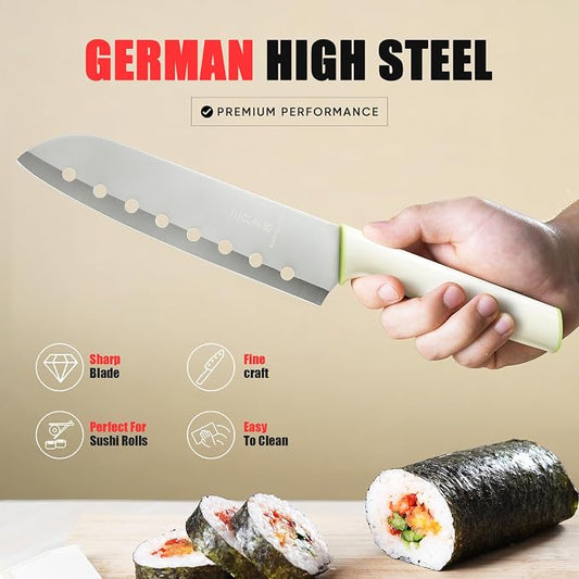 XXV Stainless Steel Sushi Chef Knife, 12 inch japanese chef knife with sheath,Ideal for Chefs, Entertainers, Food Enthusiasts,Perfect for Crafting Sushi or as a Unique Gift