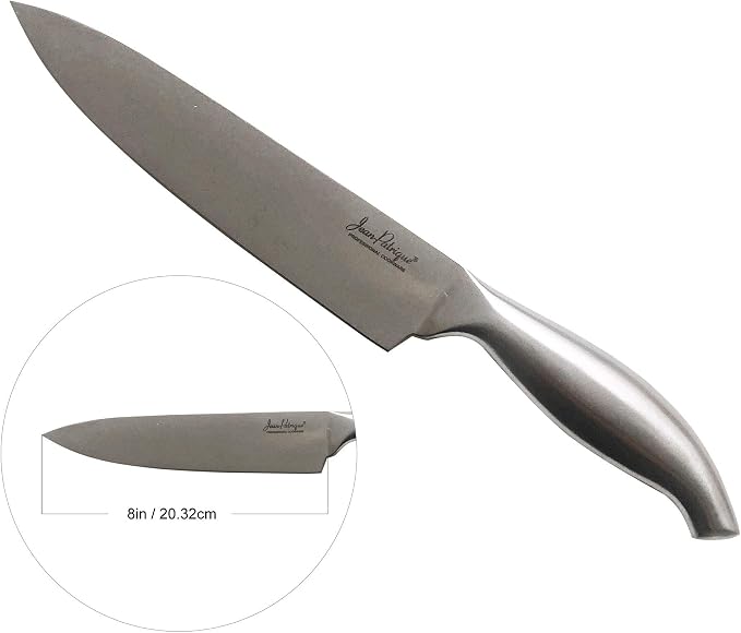 Jean-Patrique Professional Chef Knife - 8 Inch Kitchen Knife, Stainless Steel, Large Sharp - Chopaholic