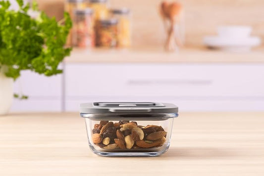 Kilner Fresh Storage 0.31 Litre Airtight Glass Container Durable Leakproof Lid with Vacuum Seal for Food Storage Leftovers Snacks Meal Prep Batch Cooking