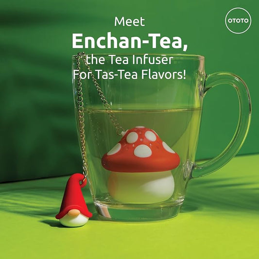 Cute Tea Strainers - Loose Leaf Tea Steeper, Tea Infuser for Loose Leaf Tea, Tea Diffusers, Tea Accessories, Mushroom Gifts, Cute Kitchen Accessories, White Elephant Gifts, (Gnomeo, Gnome)