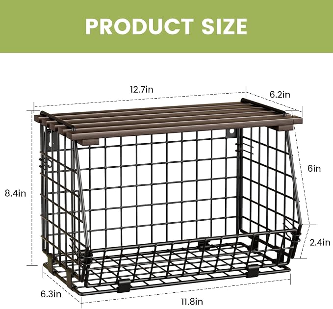 Wire Fruit Basket for Kitchen Storage: Hanging and Counter Wall Fruit Basket for Vegetable Produce - Potato and Onion Storage for Pantry 3 Pack